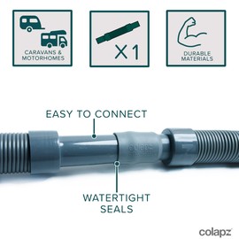 Colapz Caravan Accessories - Collapsible Flexible and Extendable Caravan Waste Pipe - Additional 1m Pipe