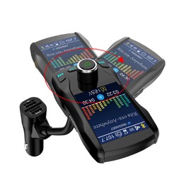 Car Bluetooth FM Transmitter, Multifunction Wireless Radio Adapter Kit Car MP3 Player W1.8 Color Display Hands-Free Call SD/TF Card USB Fast Charge 18W for All Smartphones Audio Players