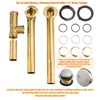 Artiwell 1.5" Brass Tubular Bath Drain Kit - Touch-Toe Bathtub