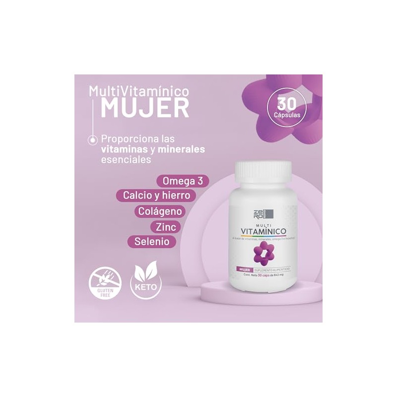 Vitaminas para Mujer - Multivitaminico Mujer - Compuesto con Omega
