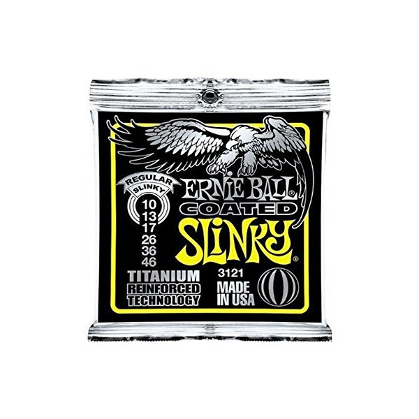 Ernie Ball 3121 Coated Titanium Slinky Electric Guitar Strings