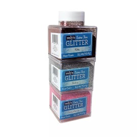 Sulyn Extra Fine Glitter 2.5 oz. Lot 3 Ruby, Sterling, Cherry Blossom Non-Toxic