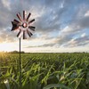 Baluue Wind Spinners Metal Windmill Decor, 28.7" Farmhouse Windmill Stake