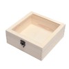 Natural Wood Simple Wooden Box, 7.9 x 3.1 inches (20