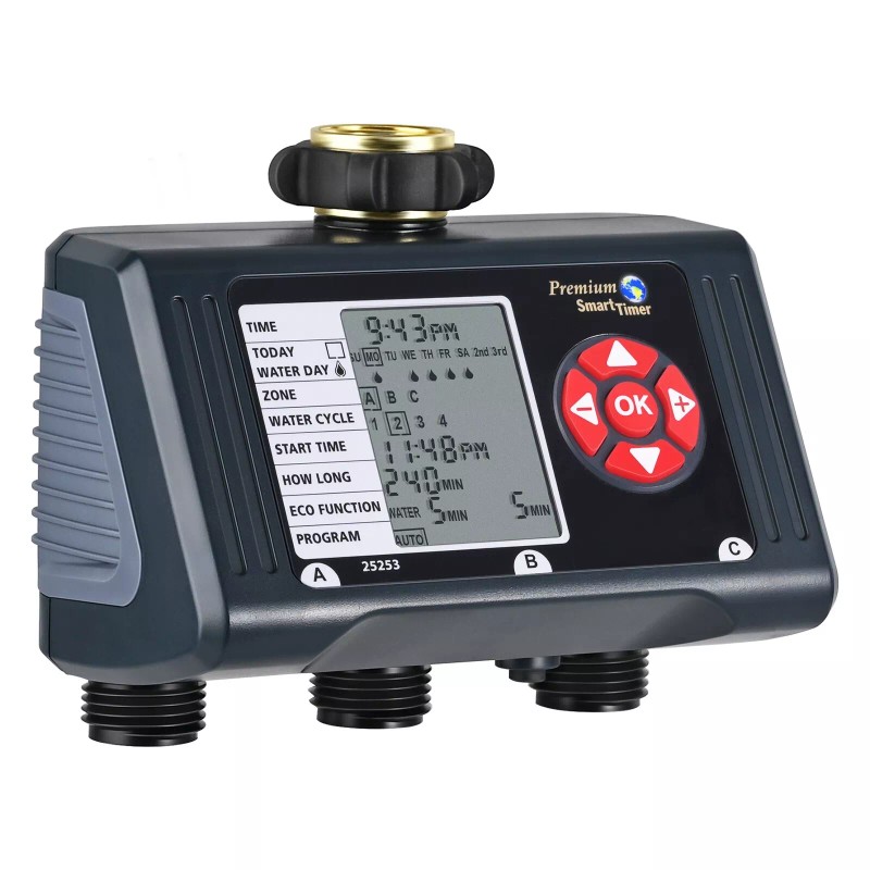 DEWENWILS Sprinkler Timer 3 Zona Mangueira de Jardim Temporizadores para