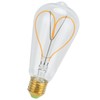 Light Bulb Love Peach Heart Shaped Transparent LED Filament Lamp