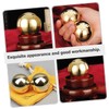Mobestech 2pcs Brass Exercise Balls Smooth Metal Sphere Palm Exercise
