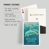 Lantern Press Monterey, California, Fluid Linework, Bottlenose Dolphin (52 Playing