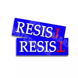 Anti Trump Stickers RESIST Anti-Trump Democrat 3" Mini Bumper Stickers Political Blue 10 Pack