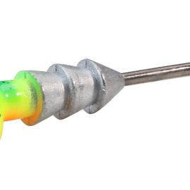 Berkley Fusion19 Hybrid Jighead, Firetiger, Size 3/0 Hook, 1/8 oz, Sticky Sharp Hook Point, Conical Bait-Keeper, High-Def Details and Realistic 3D Eye