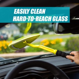 Invisible Glass 99031 Reach & Clean Glass Windshield Cleaner Tool Combo Kit With Premium Aerosol Glass Cleaner, Extendable Handle, (2) Reusable Quick Change Microfibers, and Storage Bag