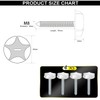 4 Pack Headboard Fixings Pointed Headboard Bolts with Screws and