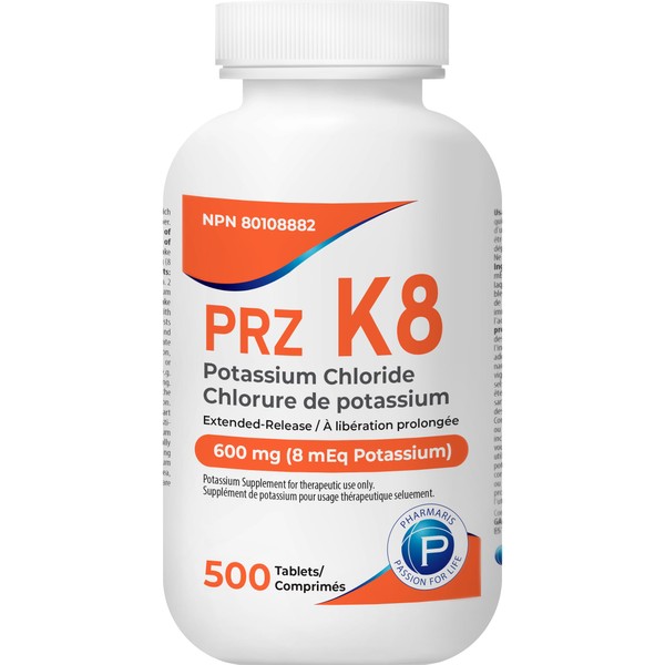 Potassium Chloride Extended Release, 500 Tablets – 600 mg (8