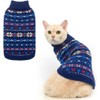 BINGPET Cat Sweater,Cat Outfit Sleeveless Winter Sweater with Snowflake Pattern,Soft