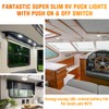Facon 4.5" LED RV Puck Light Surface Mount - 2Pack,
