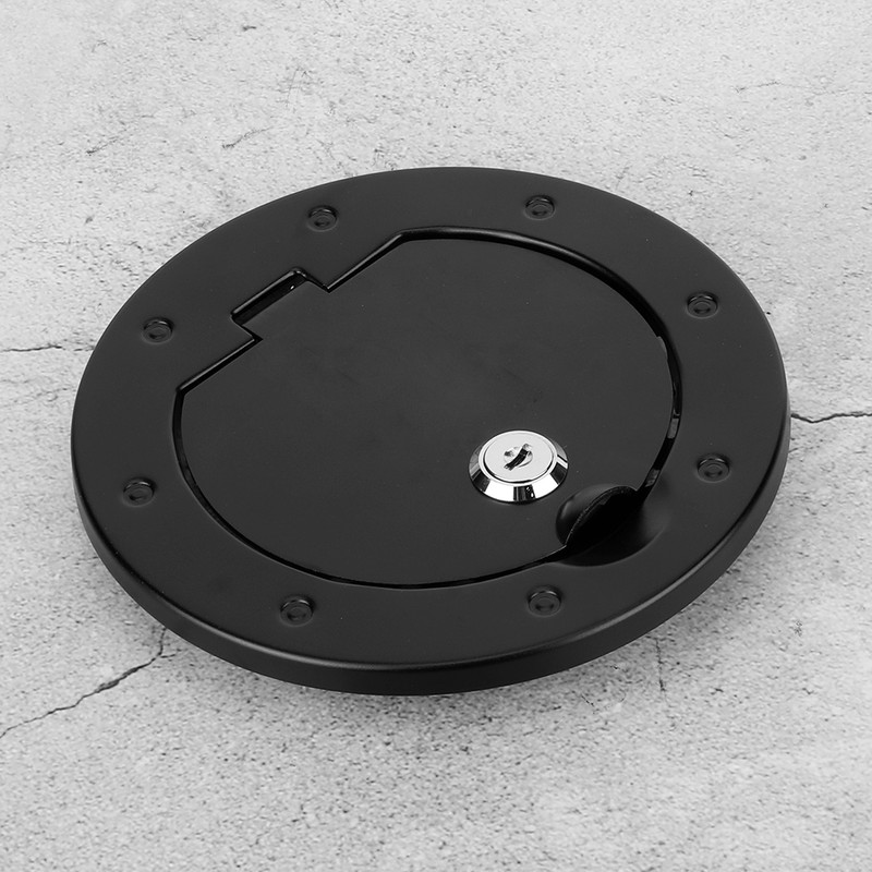 Aluminum Alloy Black Fuel Tank Cap Cover Flag Label Fits
