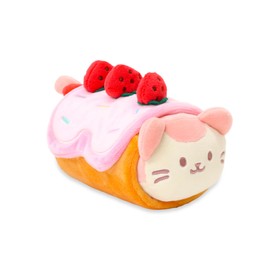 Anirollz Kittiroll Plush in Roll Cake Outfitz – Kawaii Stuffed Animal with Removable Costume – Cute Squishy Plush Toy Gift for Girls & Kids
