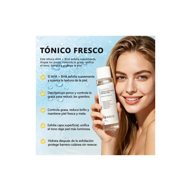 Tónico Aha Bha Niacinamida Exfoliante Minimiza Poros 200ml