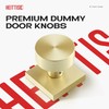 Heittis 2 Pack Dummy Door Knobs, Satin Brass Non Turning