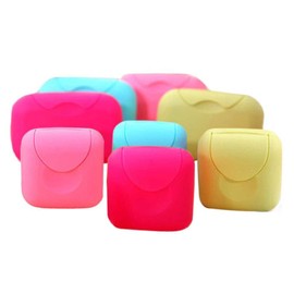 Enzege Pack of 2 Soap Box Travel Plastic Soap Container for Home, Bathroom, Hiking, Travel, Camping (Random Colour)