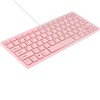 MCSaite Mini Wired Pink Keyboard - with Keyboard Cover Computer