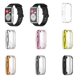 BSTOB Funda Protectora de 7 Piezas Compatible con Watch FIT, Protector de Pantalla de Cubierta Completa con Revestimiento Transparente, Funda Protectora de TPU Suave Resistente a