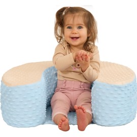 ODOXIA Baby Sit Up Pillow | Baby Pillow for Sitting Up | Comfortable Infant Seat for Early Sitting & Playtime | Soft & Stable Seat with Ring | Baby situp Ring (Blue)