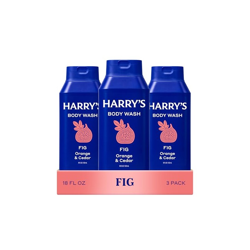 Harry's Men's Body Wash Shower Gel, Fig Scent, 18 oz,