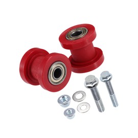 Partuto Chain Roller Pulley Tensioner/for Motorcycle 8mm 10mm 2 Set Red Replacement