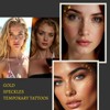 LynixTrade 10PCS Glitter Freckles Face Tattoo, Gold Face Sparkle Faux