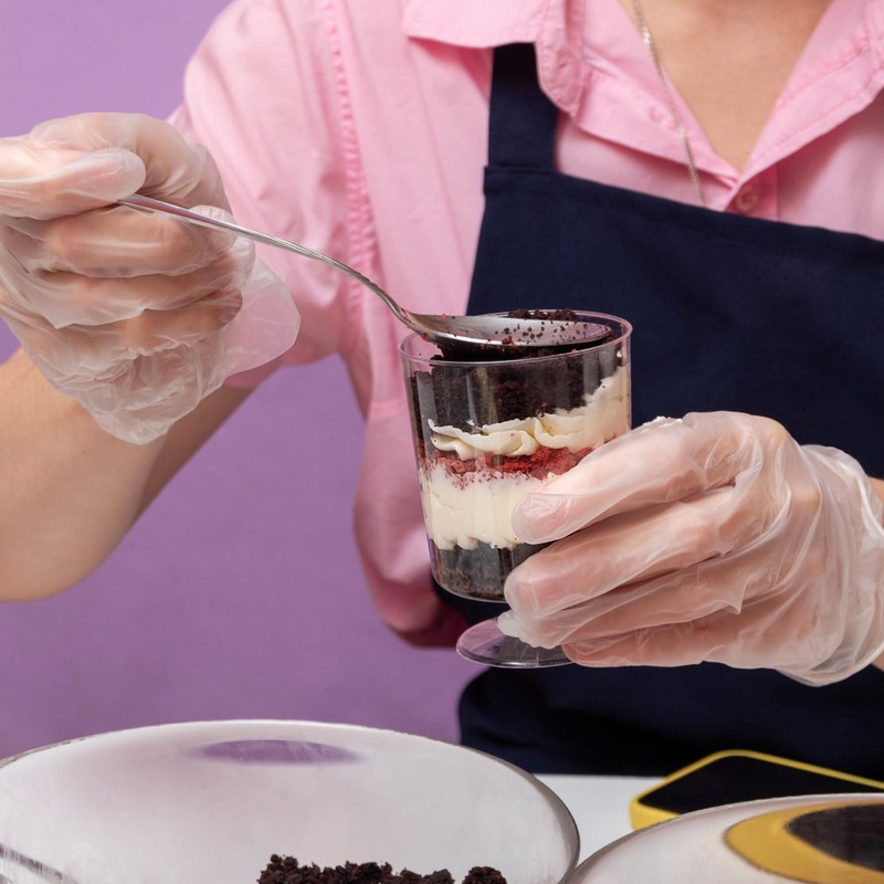 JENCENBIO Compostable Disposable Gloves for Food Pre with US BPI