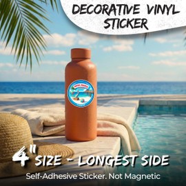 Anna Maria Island Florida Sticker 4 Inch Coastal Beach Seaside Travel - Waterproof Vinyl Decal for Laptop Water Bottle Car Tumbler - Durable Aesthetic Long-Lasting Stickers for Adults ID44990