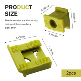 Downhill 2 PCS 14908 Transmission Shift Cable Bushing Clip Kit, Gearbox Shifter Linkage Fix Bushing Clamps, Compatible with Ford E/F-150 250 350 450 550 Econoline Edge Excursion (Yellow)