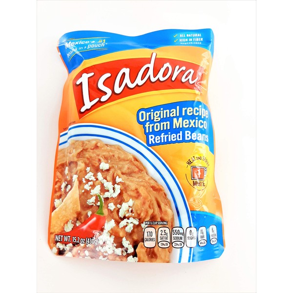 Isadora Refried Beans Pouch (Pack of 2) - 15.2 Ounce