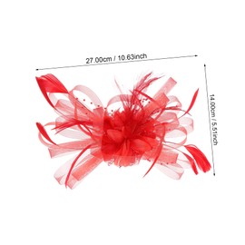 VICASKY 1Pc Bridal Hairpin with Gauze Flowers Faux Elegant Headdress for Weddings Parties Festivals Lovely Hair Clip Accessory for Brides and Special Occasions