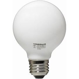 Yazawa Corporation GW100V38W70 Ball Bulb, 40W Shape, Diameter 2.8 inches (70 mm), White