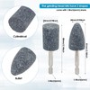4pcs 1/4Inch Shank Rotary Grinding Stone Bits,Mounted Points Abrasive Stone
