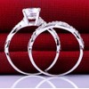 Wenbin 925 Sterling Silver Ring 1.5Ct X Infinity Round White