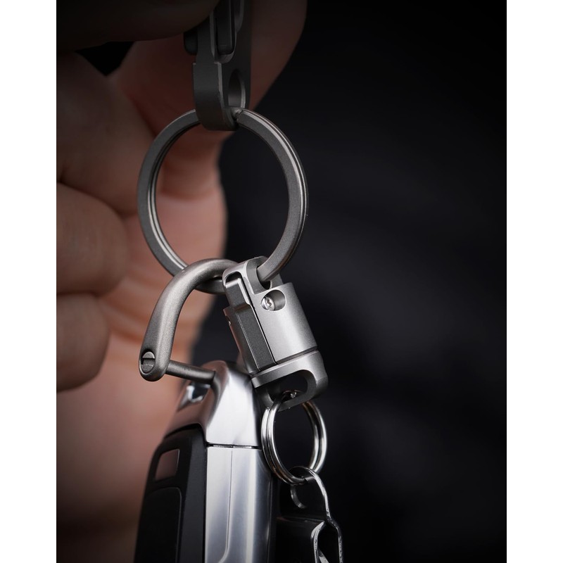 tikey Titanium Magnetic Key Holder, Quick Release Keychain, Detachable Magnetic