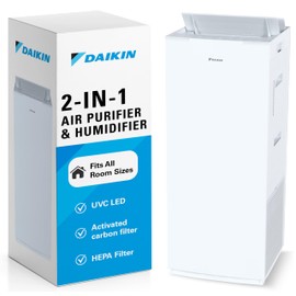 Daikin MCKB70YSAU Room Air Purifier for Home, HEPA, Activated Carbon, Pre-Filter and UVC LED Light, Zero Ozone Product, CARB Certified, 12.5 x 12.5 x 30 in