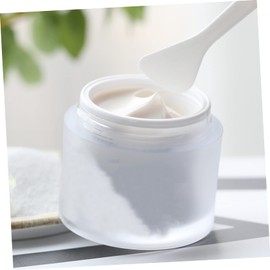 FRCOLOR 20 Pcs Small Crescent Cream Spoon Plastic Spoons Facial Spatula Skincare Makeup Mini Cosmetic Spatula Creme Makeup Face Cream Spoon Skin Care Supply Cosmetic Spoon Cream Applicator