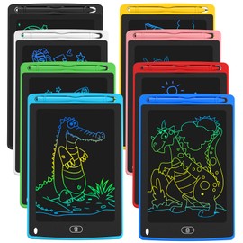 TQU LCD Writing Tablet for Kids, 8.5 Inch Colorful Doodle Board Drawing Tablet, Educational Learning Toys Birthday Gifts for Kids Age 3 4 5 6 7 8 (8 Pack)