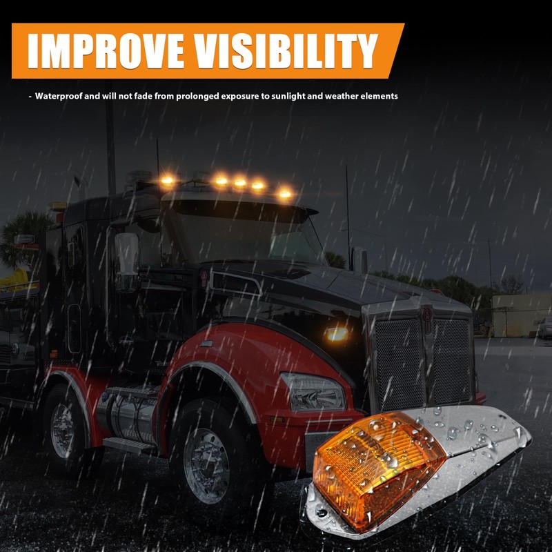31LED Cab Lights Amber Cab Marker Light Top Roof Waterproof