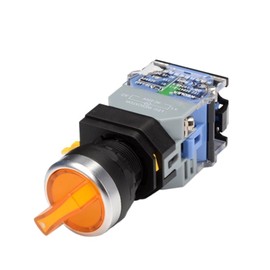 KAPPDE LA38-11XD/2 Rotary Push Button Switch with lamp 22MM 2 Position 3 Position Latching LED knob switches Multicolor Optional 1NO 1NC(Yellow,3P 2NO-6V)