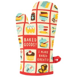 Blue Q Funny Oven Mitt ~ Baked Goods? I Make Baked Greats! Super-Insulated Quilting, Comfy, 100% Cotton.