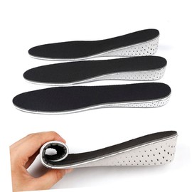 Healeved 2pcs Invisible Height Increase Insoles Eva Heel Lift Pads Breathable Mesh Non- Design for Comfort and Stability Full for Sports and Daily Use