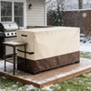 Outdoor Bar Table Set Cover, 84"L x 48"W x 48"H,Beige&Brown