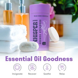 Relax Away Whisper Shower Steamers 6 Pack - Lavender Infused Aromatherapy - Moonlit, Dreamy, Misty Clouds, Mystic Woods, Serene, Soothe - Calming & Soothing - Convenient Packaging, Great Gift