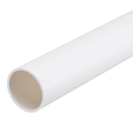 QUARKZMAN PVC Pipe Round 22.2mm ID 25mm OD 8" Length White High Impact Resistance Water Pipe Craft Cable Sleeves