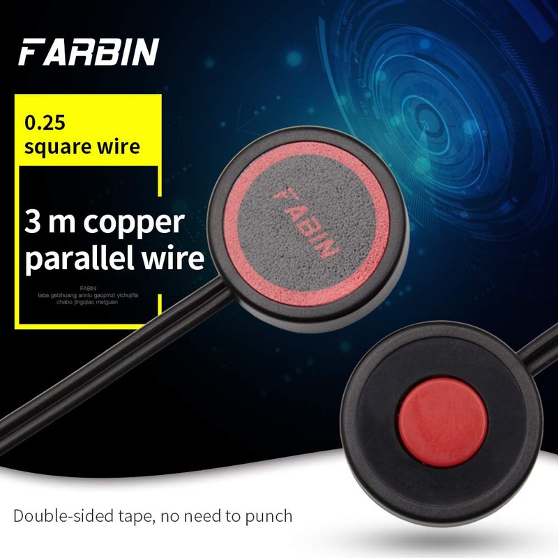 FARBIN Horn Push Button with Quick Connector, Momentary Switch with